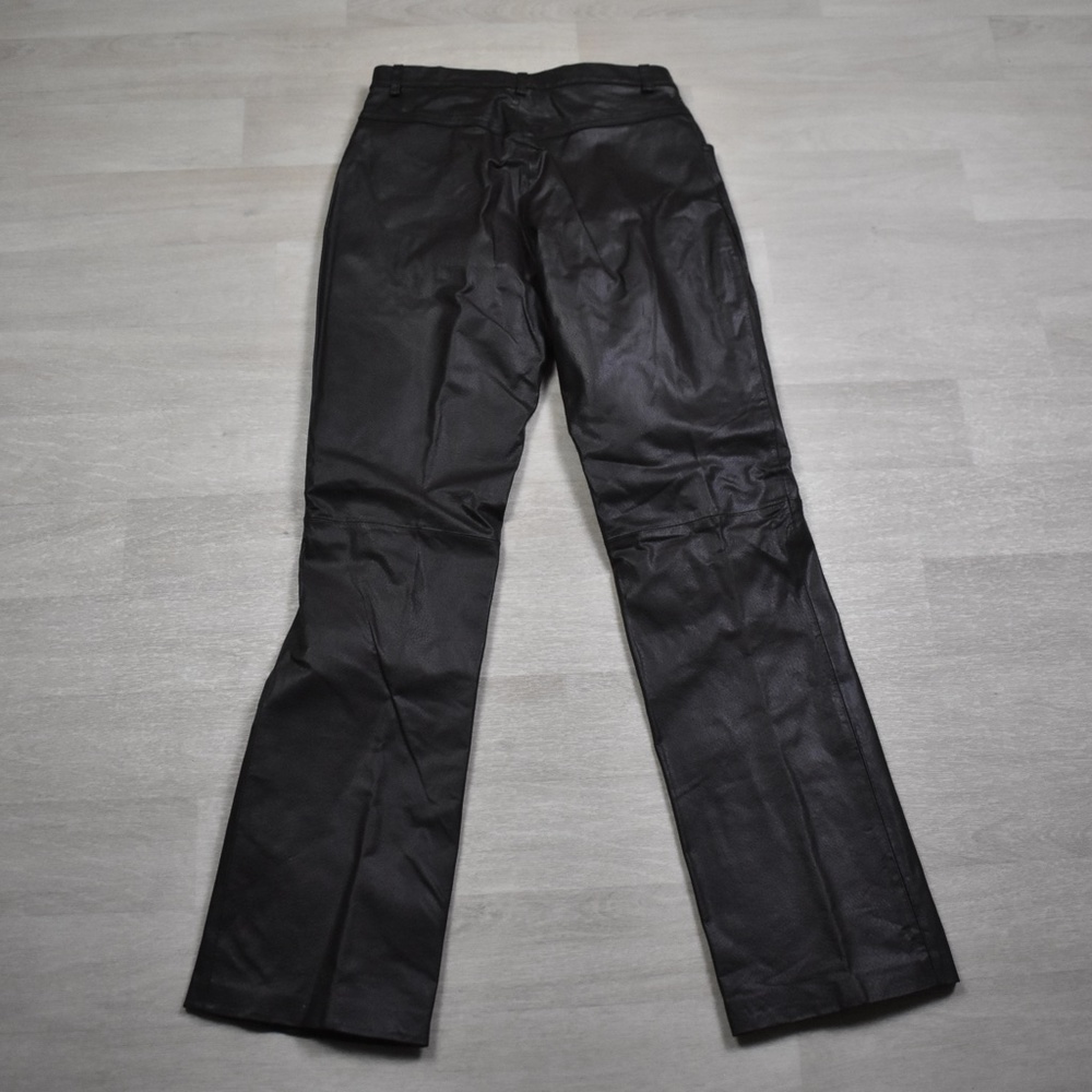 SOLD Y2K Deadstock A.M.I. Brown 100% Leather Pants Size 4 NOS NWT VTG - Picture 4 of 7